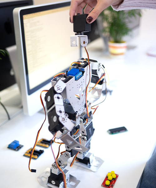 Orange robotic arm