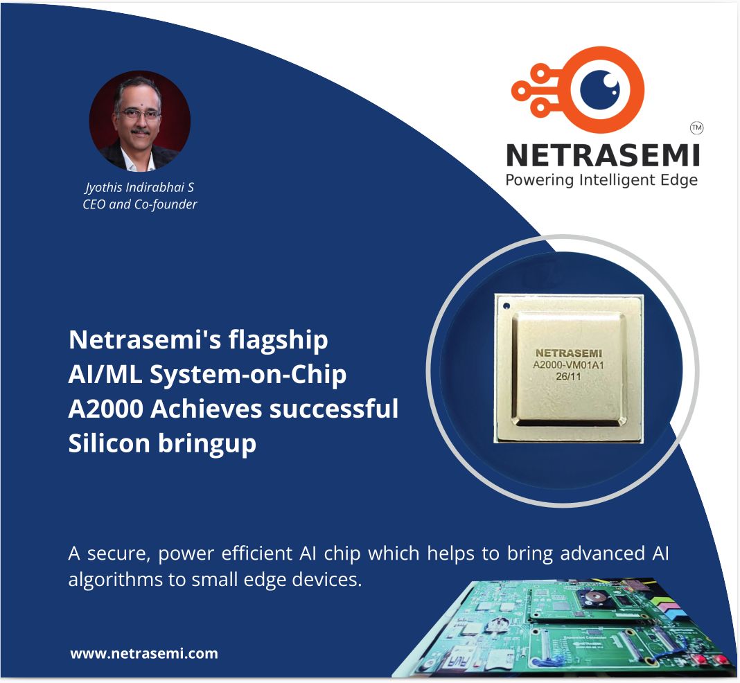 Zoho-backed Netrasemi launches its first AI chip, begins customer trials